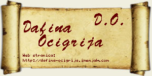 Dafina Očigrija vizit kartica